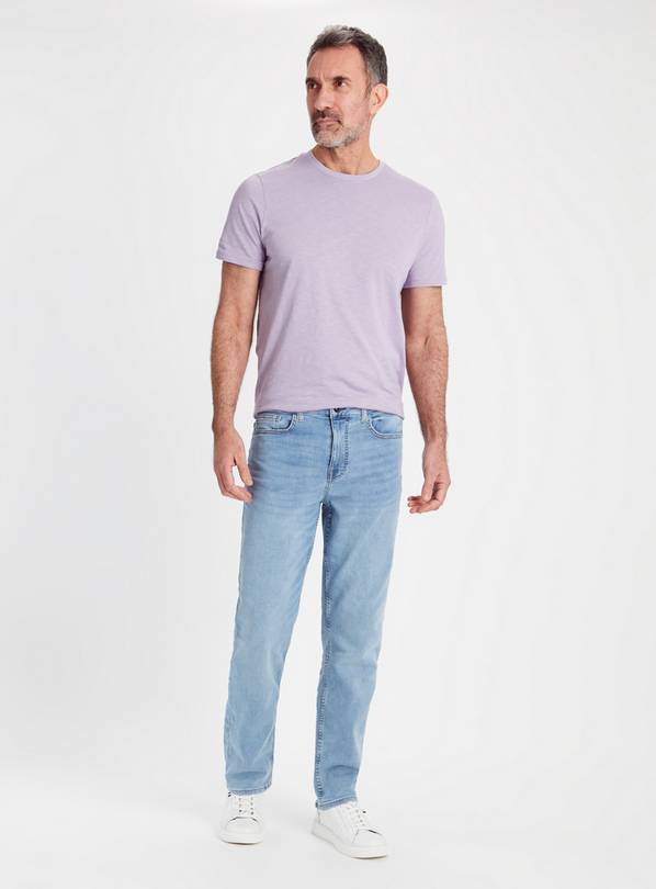 Ultimate Comfort Light Denim Straight Fit Jeans 30R